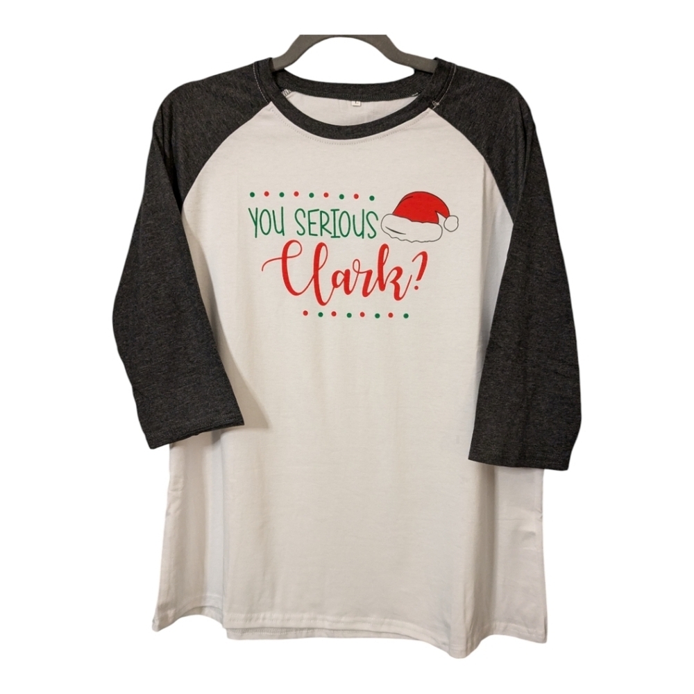 You Serious Clark Large Unbranded Raglan T-shirt NWOT